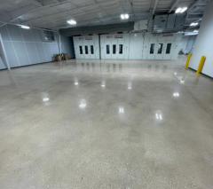 Polished concrete in commercial space.